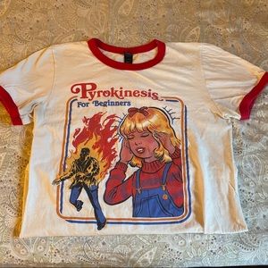 Pyrokenisis for Beginners Ringer Tee